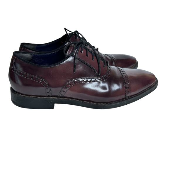 Cole Haan Grand OS Mens Perforated Cap Toe Dress Shoes in Bloodstone 9.5M - Picture 3 of 12